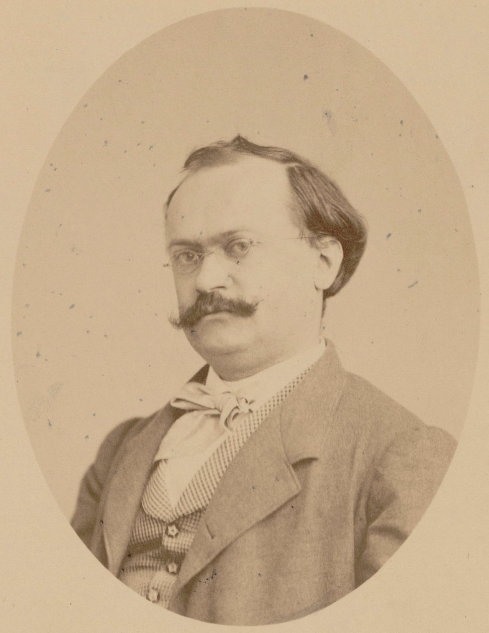 Säveltäjä Charles Lecocqin muotokuva 1832-1918, 1866. tekijältä Photo studio A. Legras.