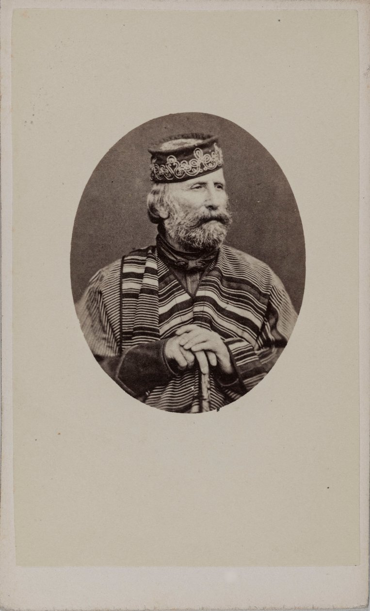 Giuseppe Garibaldin muotokuva 1807-1882, 1882. tekijältä Photo studio Alessandro Pavia.