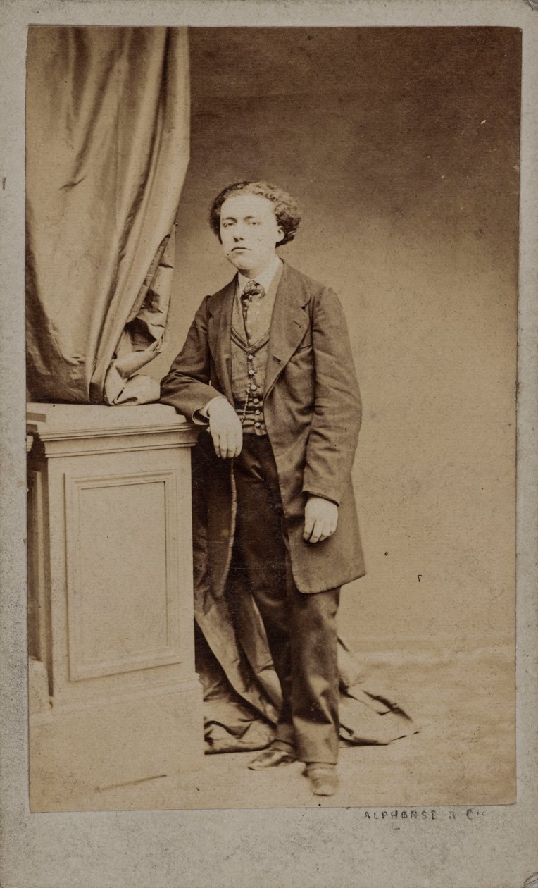 Säveltäjä Louis Diémerin muotokuva 1843-1919, n. 1875. tekijältä Photo studio Alphonse and Cie.
