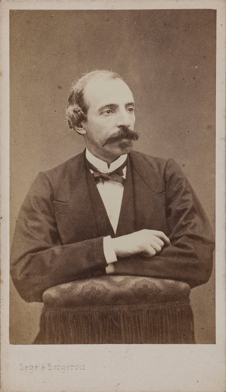 Säveltäjä Émile Jonasin muotokuva 1827-1905. tekijältä Photo studio Legé and Bergeron.