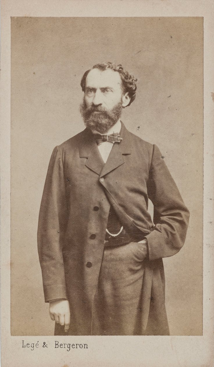 Säveltäjä Prosper Pascalin muotokuva 1825-1880, n. 1875. tekijältä Photo studio Legé and Bergeron.