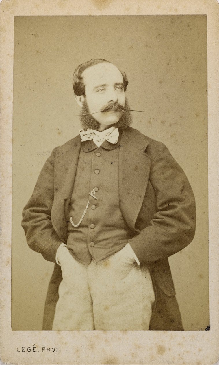 Muotokuva viulisti ja säveltäjä Adolphe Blanc 1828-1885, n. 1870. tekijältä Photo studio Legé and Bergeron.