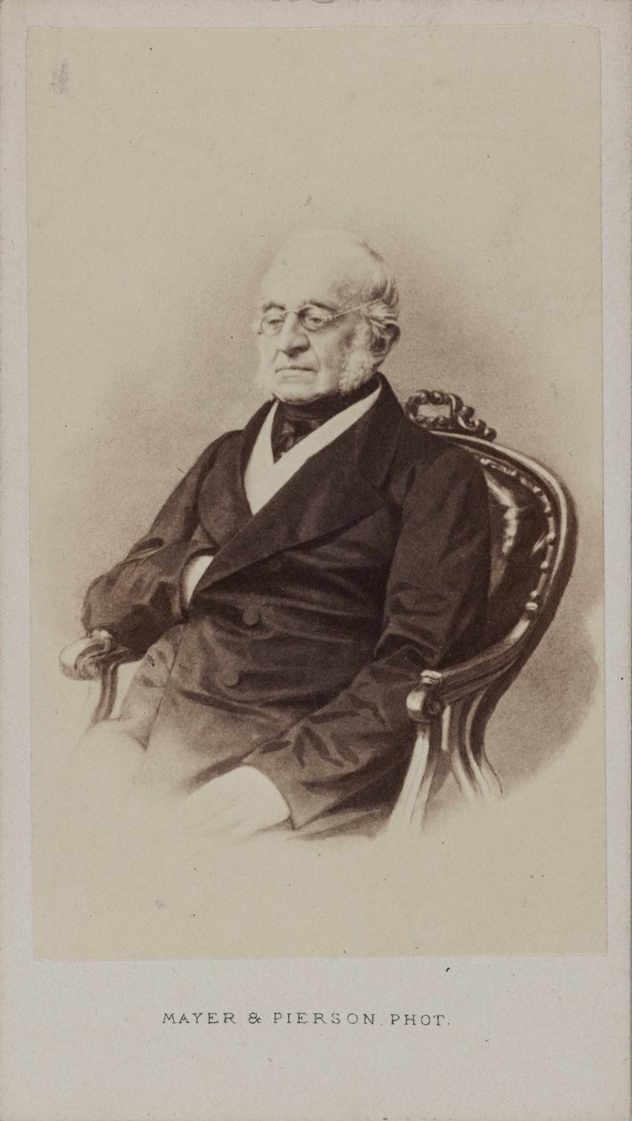 Muotokuva kreivi Karl Robert Nesselrodesta 1780-1862, noin 1860. tekijältä Photo studio Mayer and Pierson.