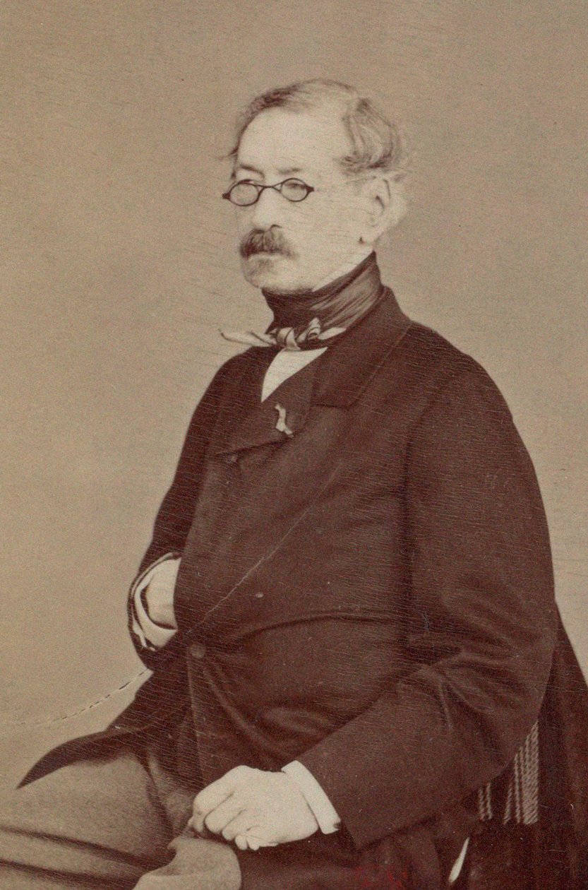 Säveltäjä Charles-François Plantaden muotokuva 1787-1870, 1860-luku. tekijältä Photo studio Nadar.