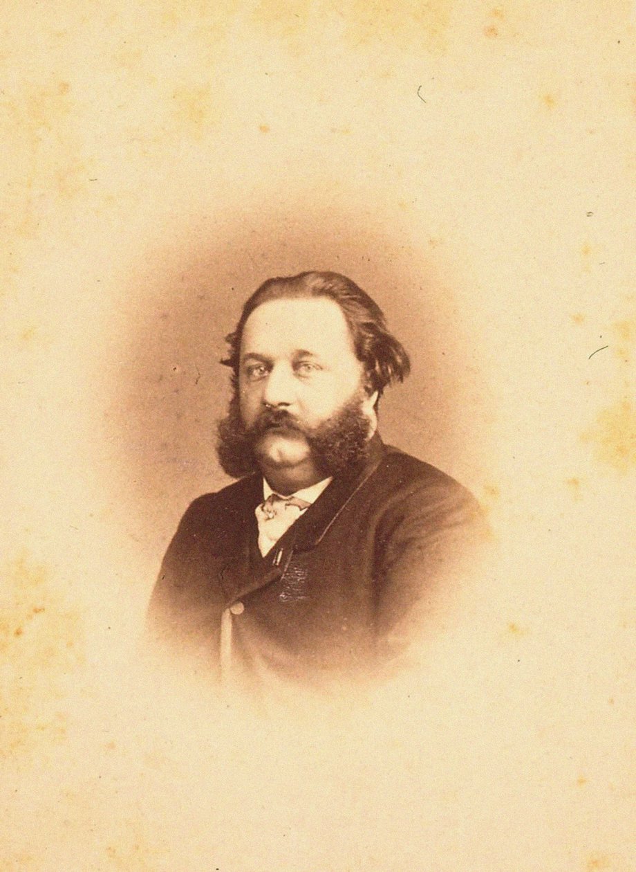 Säveltäjä Alfred Jaëllin muotokuva 1832-1882, 1866. tekijältä Photo studio Paetz.