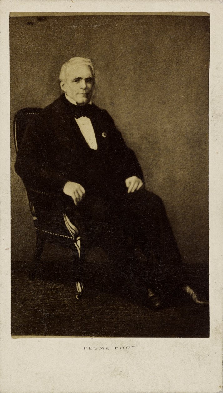 Näyttelijä- ja libretisti Eugène Scriben muotokuva 1791-1861, 1860-1861. tekijältä Photo studio Paul Émile Pesme.