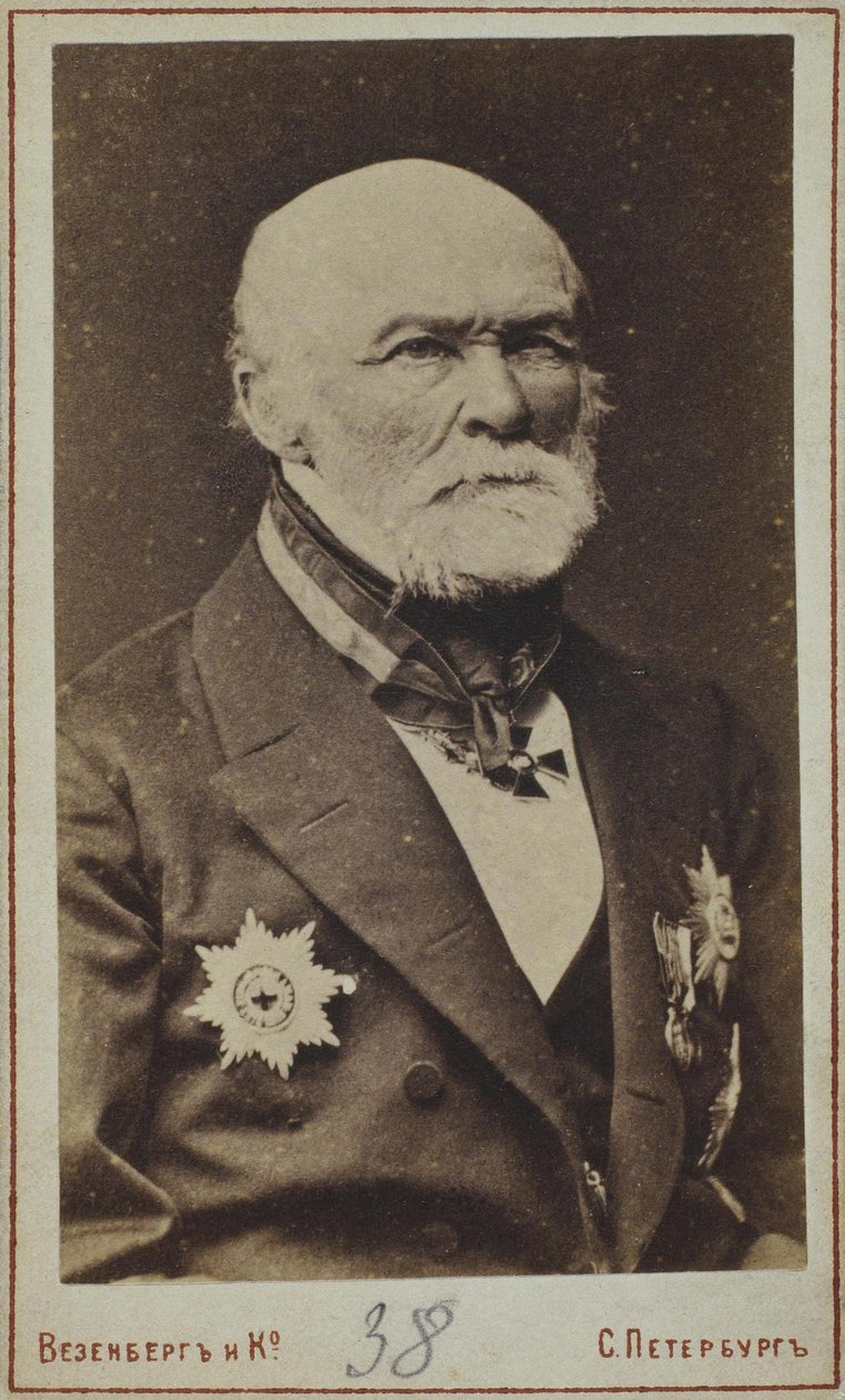 Nikolai Ivanovitš Pirogovin muotokuva 1810-1881 tekijältä Photo studio Wesenberg