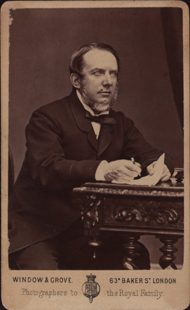 Säveltäjä Michael William Balfen muotokuva 1808-1870. tekijältä Photo studio Window and Grove.