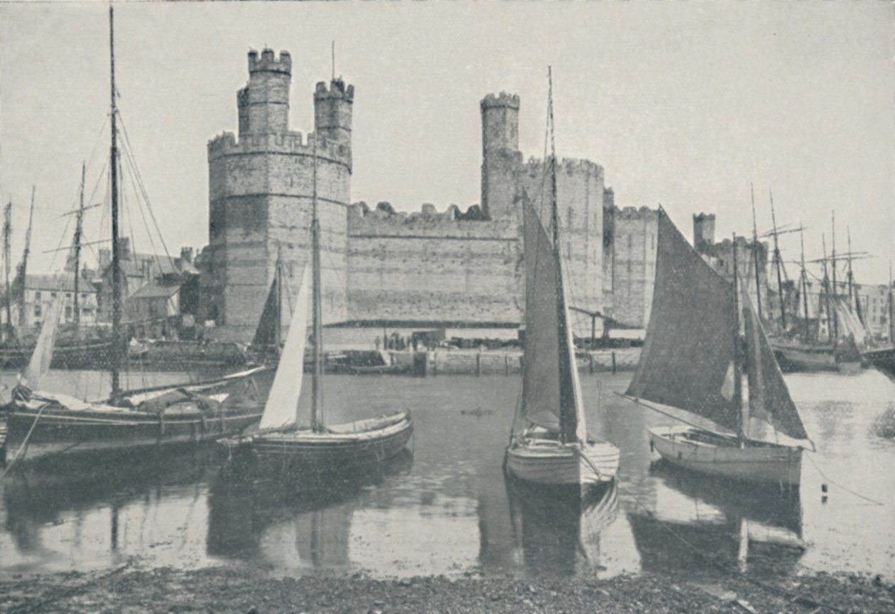 Carnarvonin linna, 1910 tekijältä Photochrom Co Ltd of London