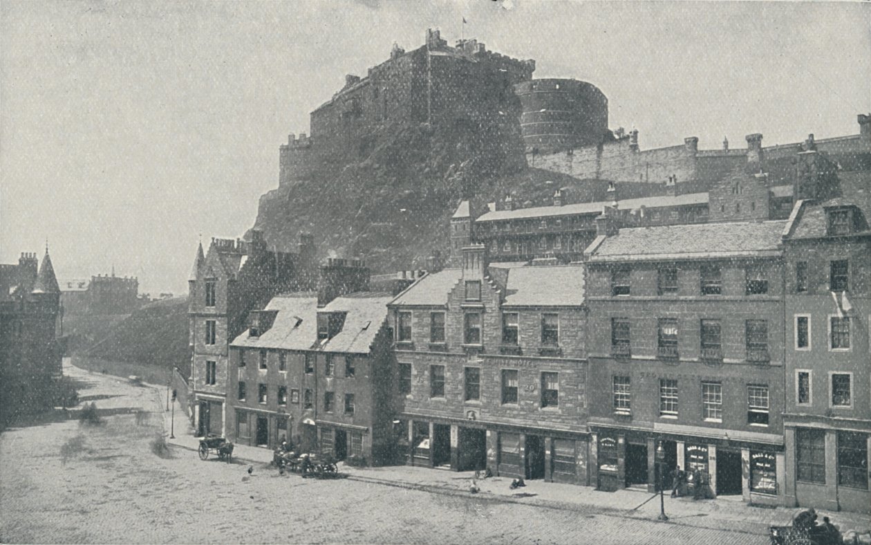 Edinburghin linna, 1910 tekijältä Photochrom Co Ltd of London