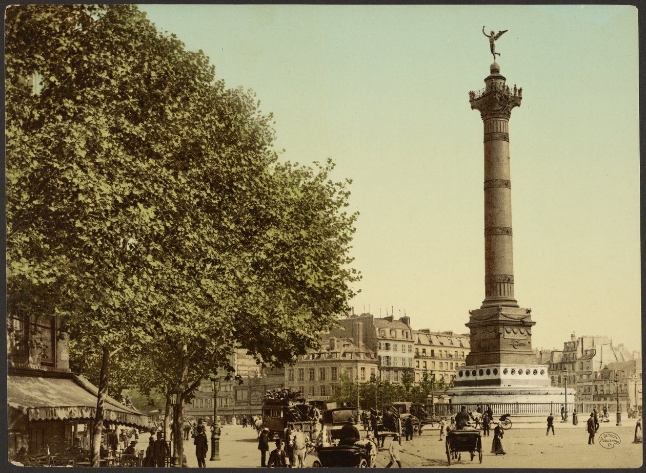 [Colonne de Juillet, Place de la Bastille, Pariisi, Ranska]. tekijältä Photochrom Zürich