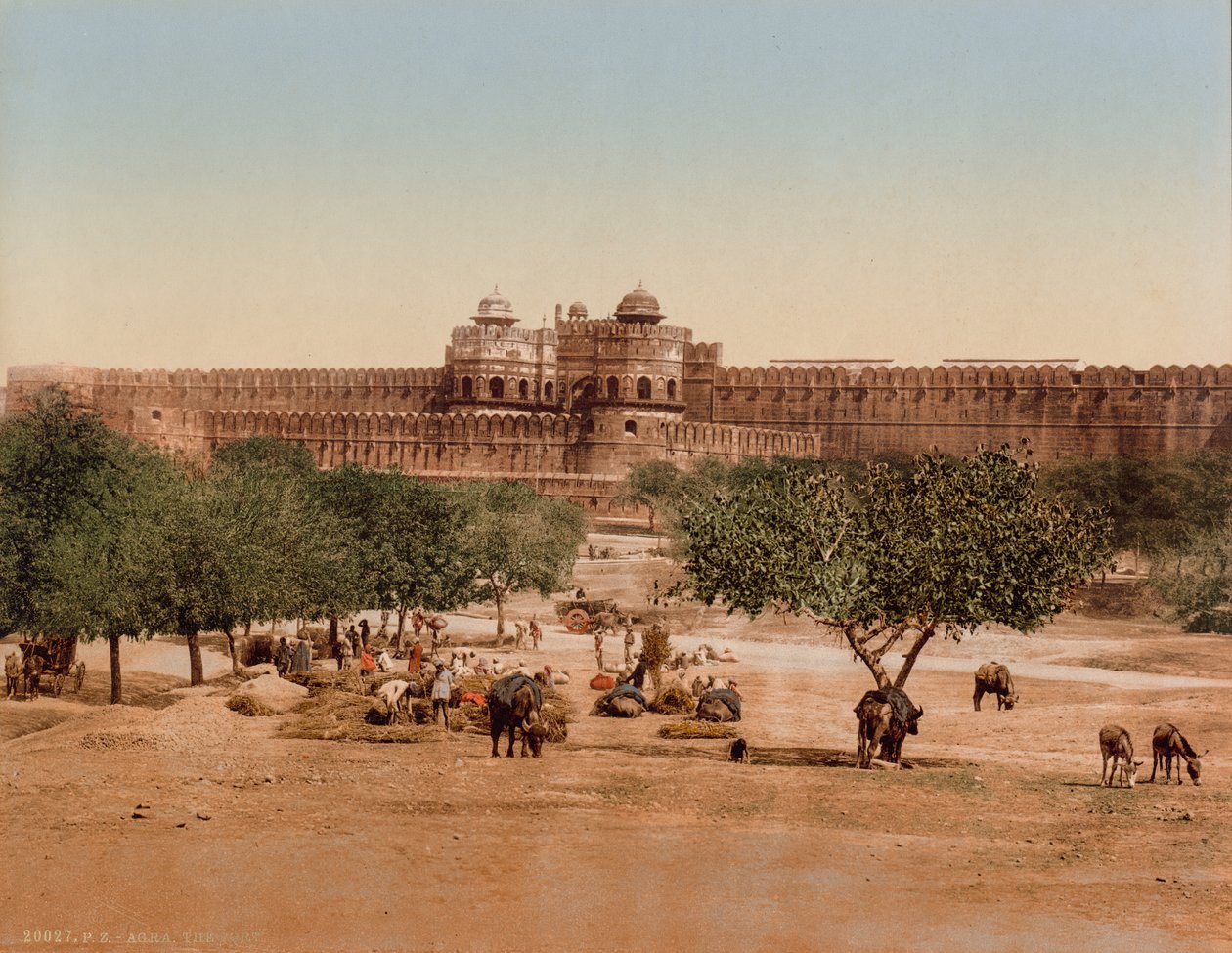 Agra. Linnoitus tekijältä Photoglob Co. (Zurich, active c. 1890 1910)