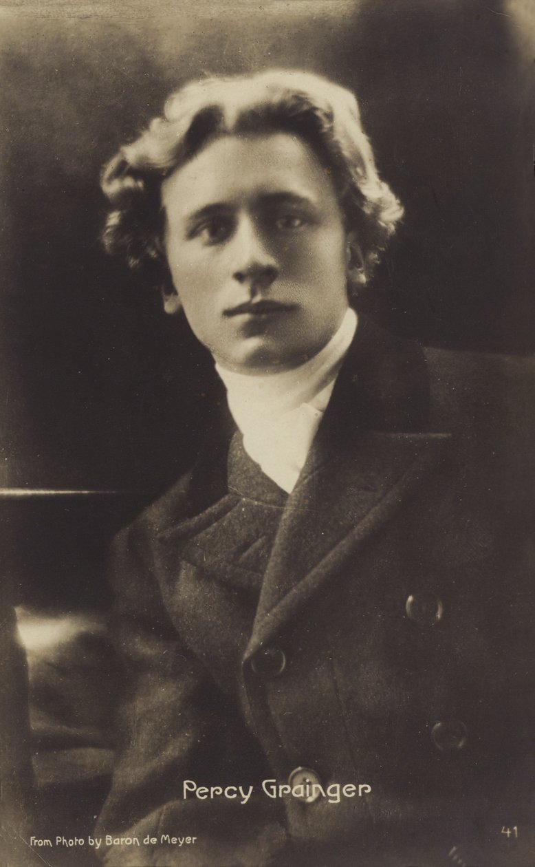 Percy Grainger, australialaissyntyinen säveltäjä, sovittaja ja pianisti (1882-1961) (s/w-kuva) tekijältä Photographer Australian
