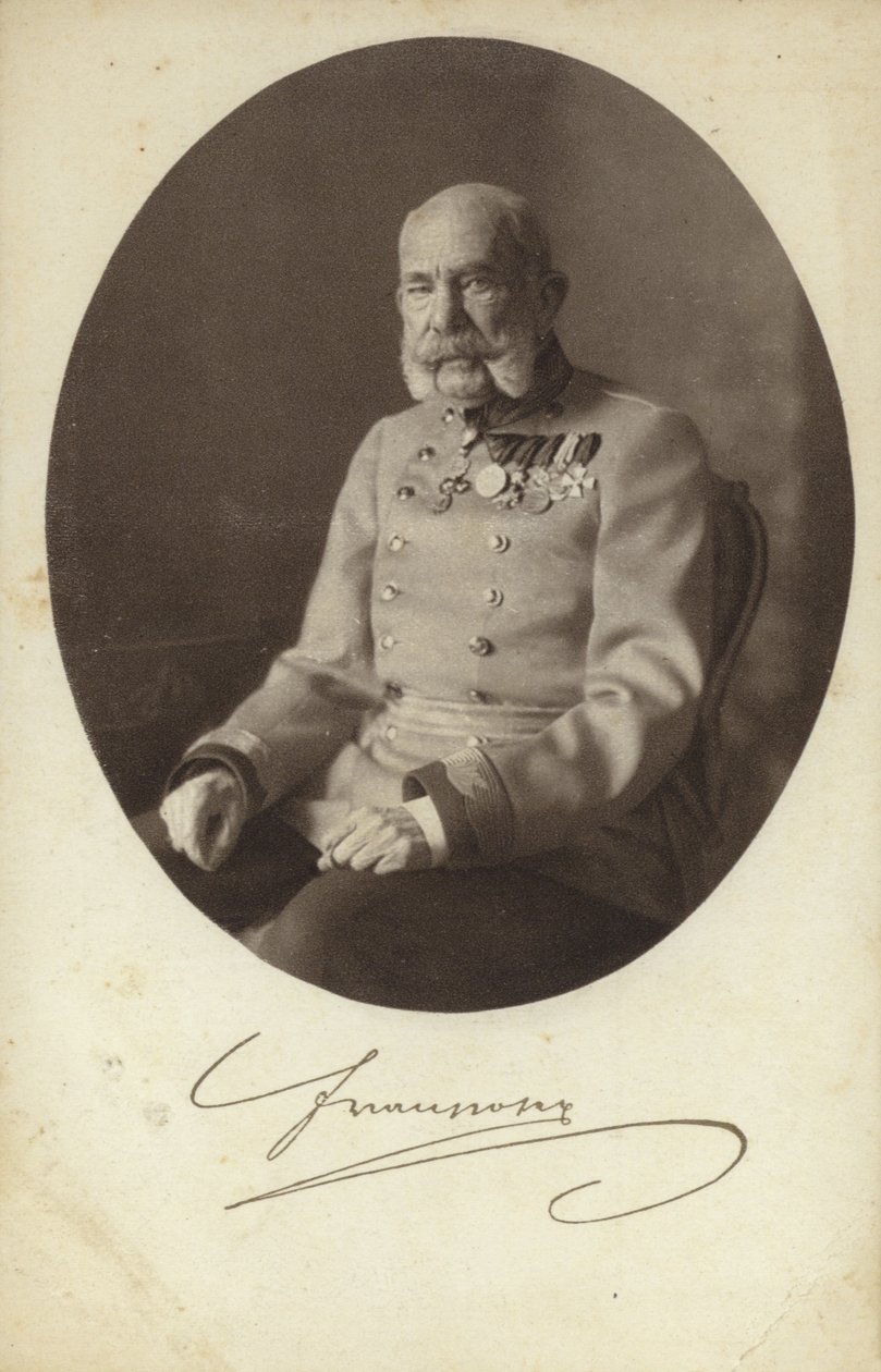 Itävallan keisari Franz Joseph I (s/w-kuva) tekijältä Photographer Austrian