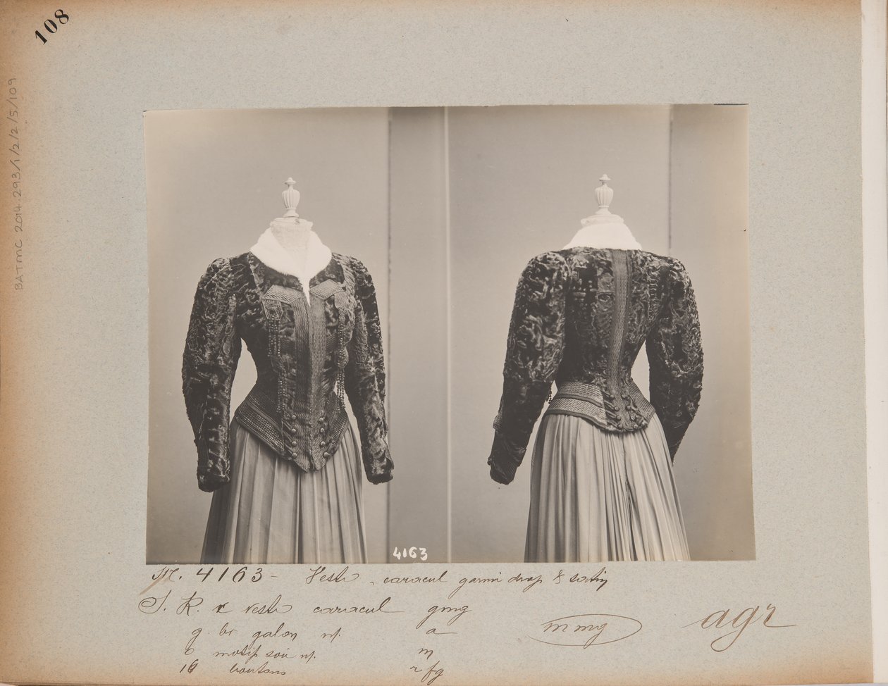 Albumisivu: House of Worth, Jacket tekijältä Photographer French