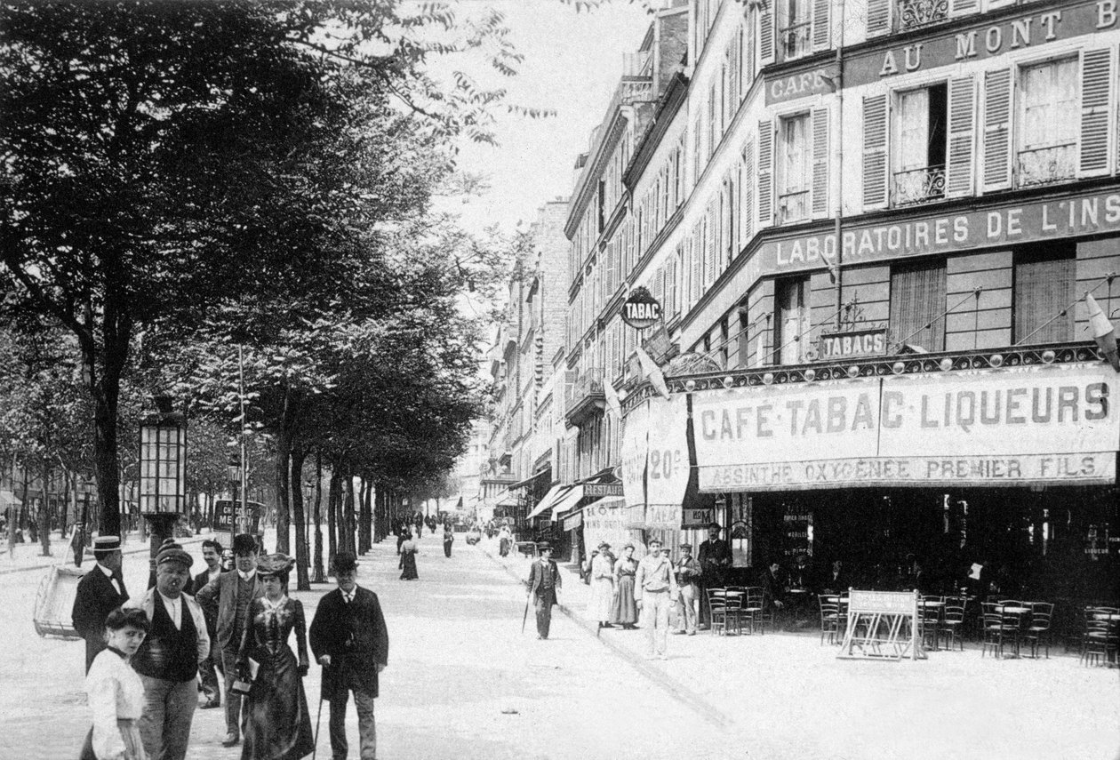 Boulevard de la Villette, Pariisi, n. 1900 (m/v kuva) tekijältä Photographer French