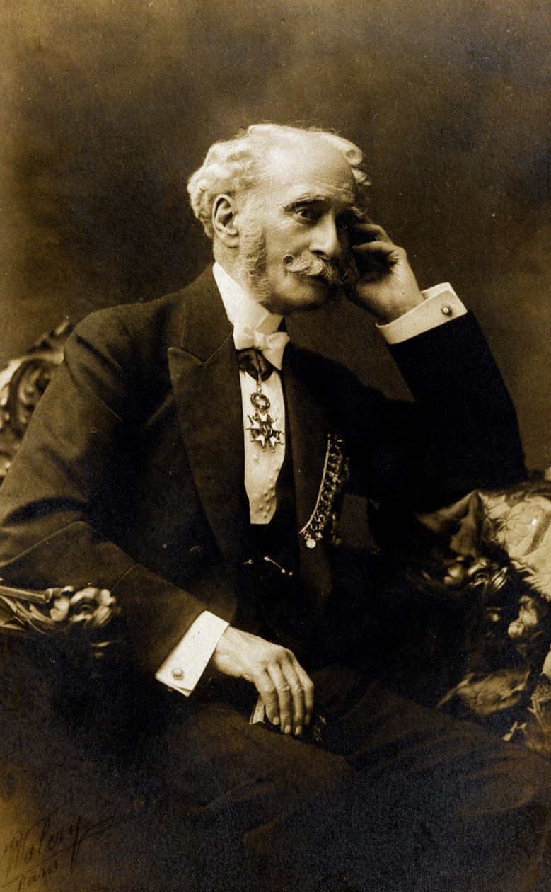 Francois Stephen Emile Liegeardin (1830-1925), ranskalaisen kirjailijan, runoilijan ja poliitikon muotokuva - Valokuvaus, Coll. Baussy tekijältä Photographer French