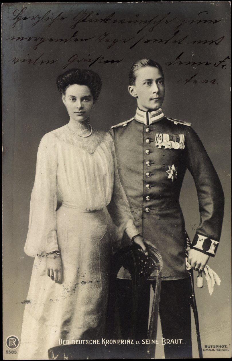 Saksan kruununprinssi ja morsian, Friedrich Wilhelm, RPH tekijältä Photographer German