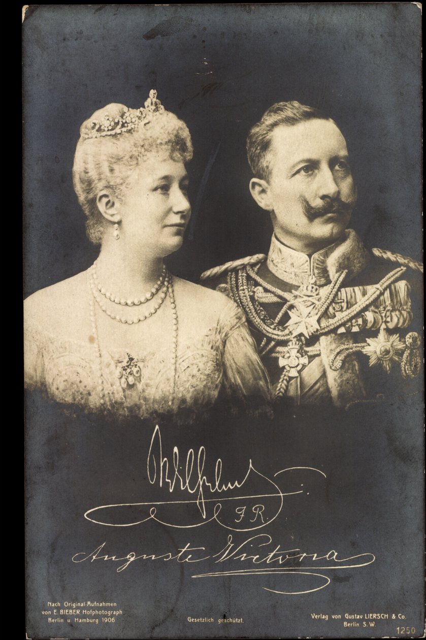 Keisari Vilhelm II, Auguste Viktoria, Liersch 1250 tekijältä Photographer German