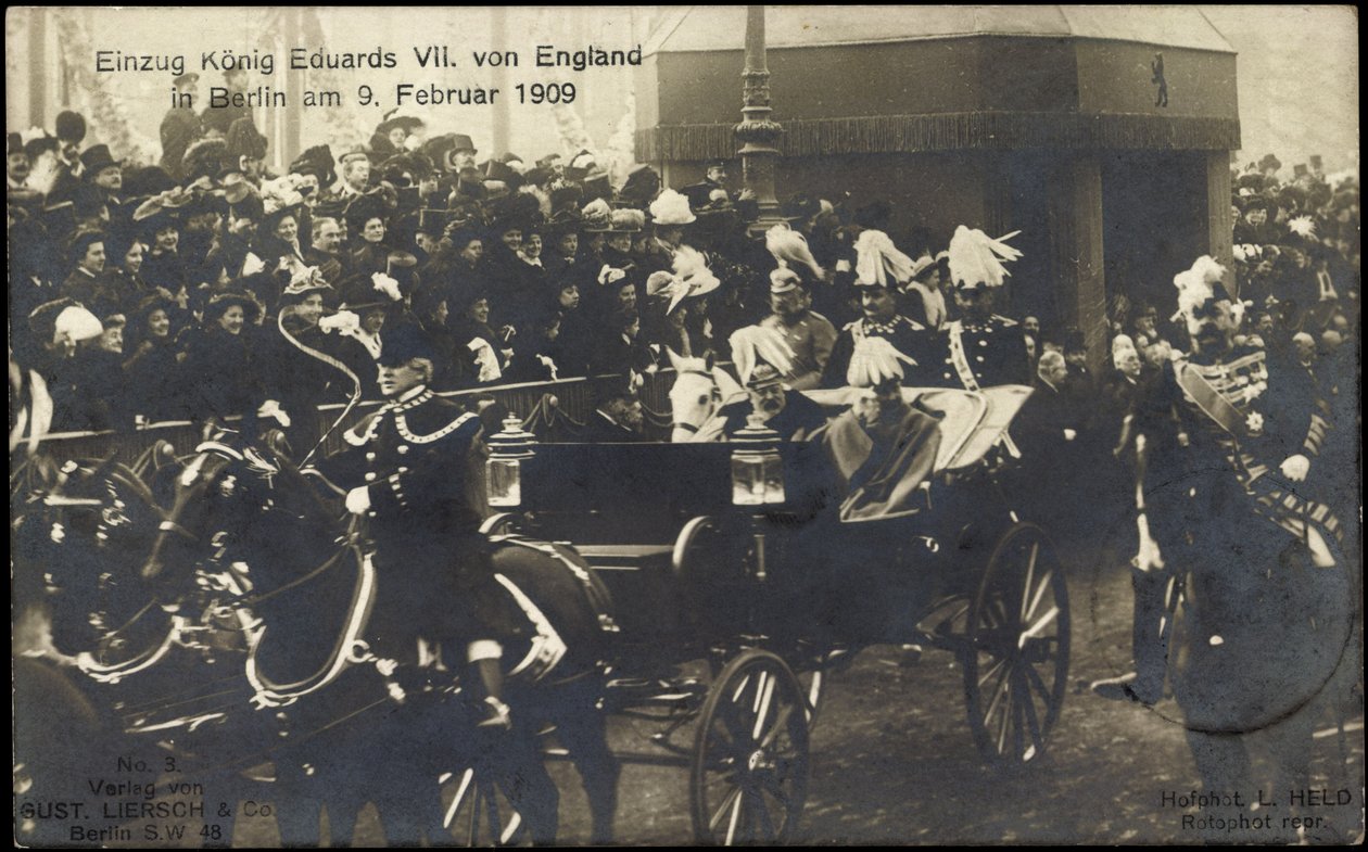 Kuningas Eduard VII vastaan Englanti Berliinissä 9. helmikuuta 1909. tekijältä Photographer German