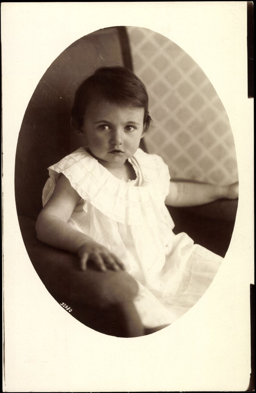 Passepartout Ak Baijerin prinsessa Hilda pienenä tyttönä (m/w kuva) tekijältä Photographer German