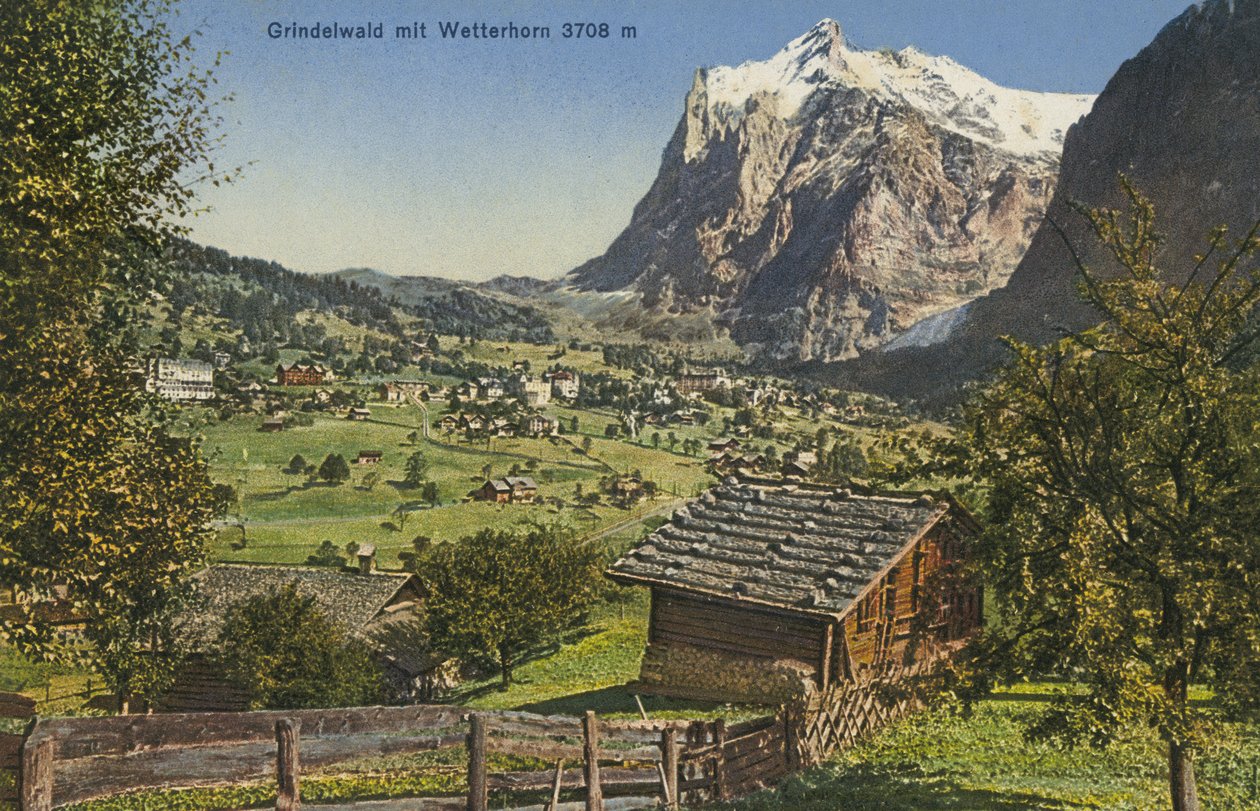 Grindelwald ja Wetterhorn, Sveitsi (värikuva) tekijältä Photographer Swiss