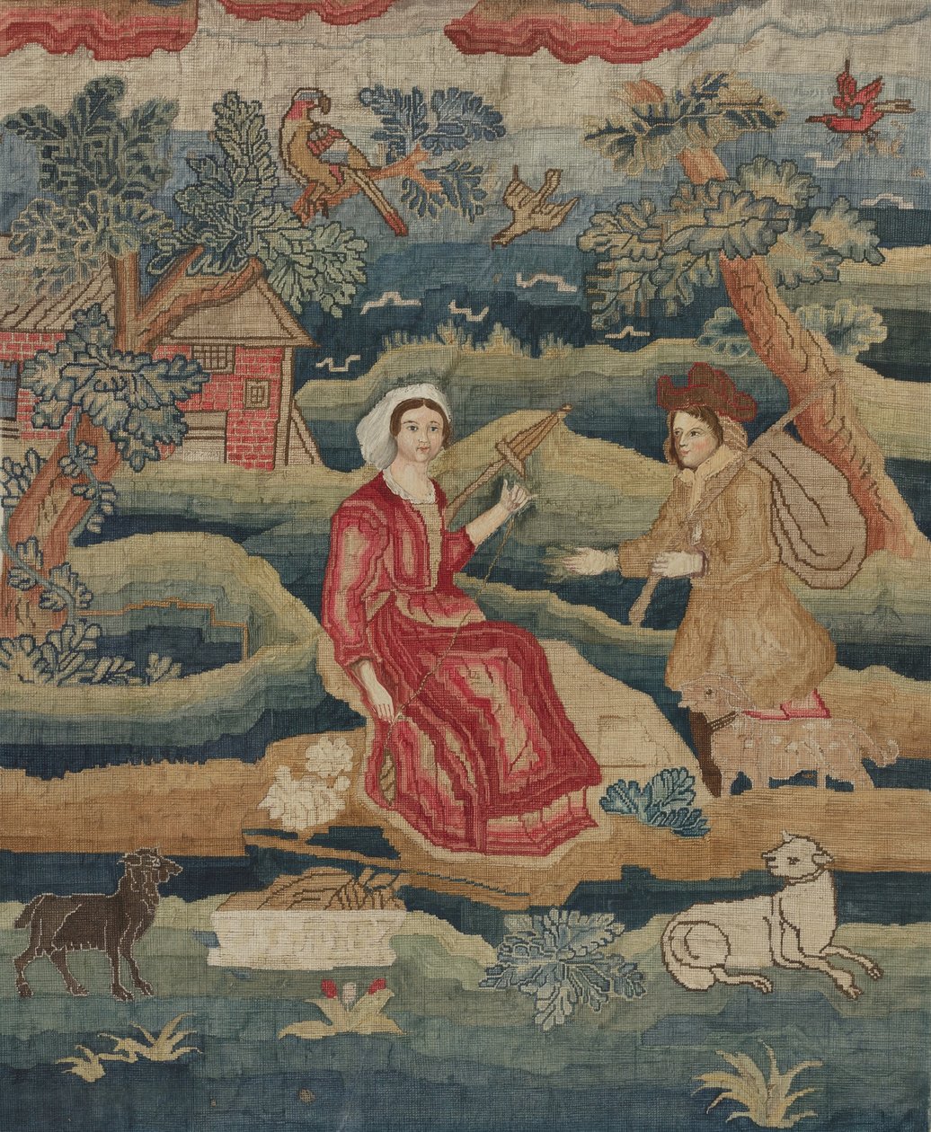 Needlepoint-paneeli, c. 1939. tekijältä Phyllis Dorr