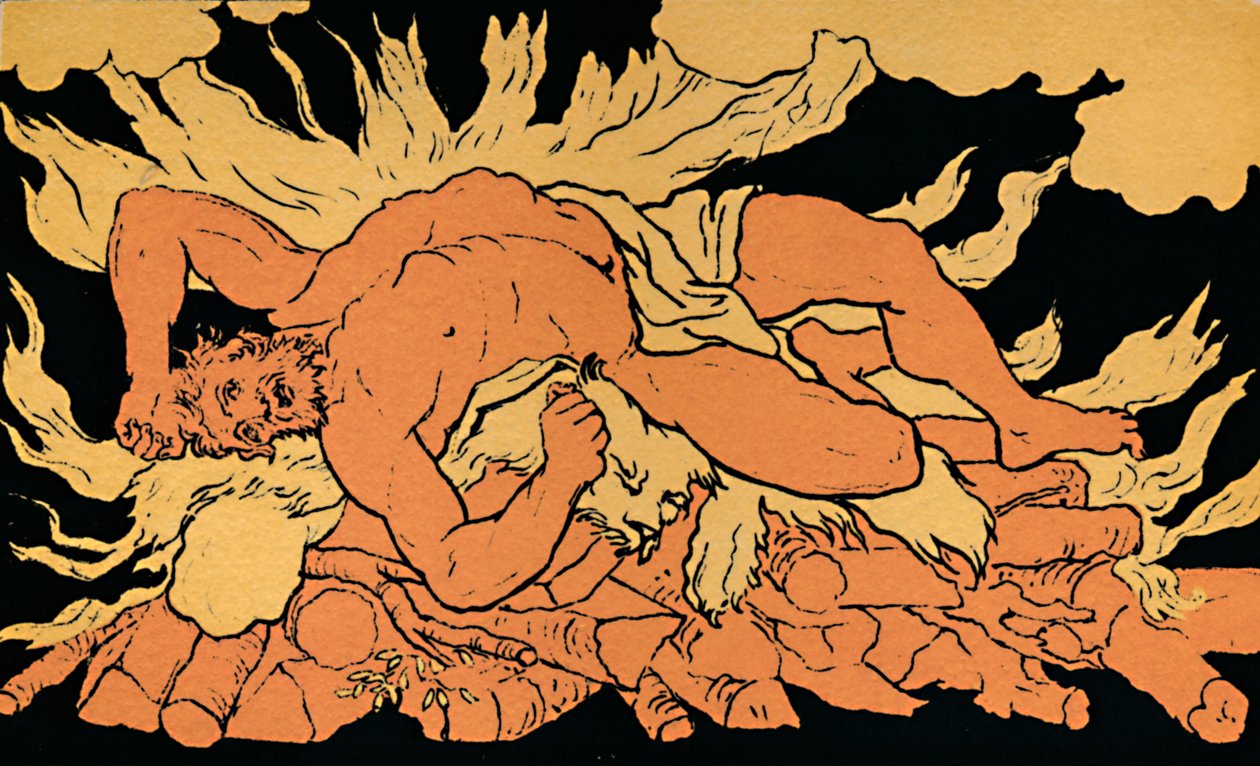 Hercules Oeta-vuorella, 1880 tekijältä Picart