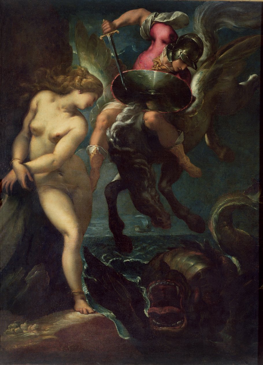 Perseus ja Andromeda, noin 1610 tekijältä Pier Francesco Morazzone