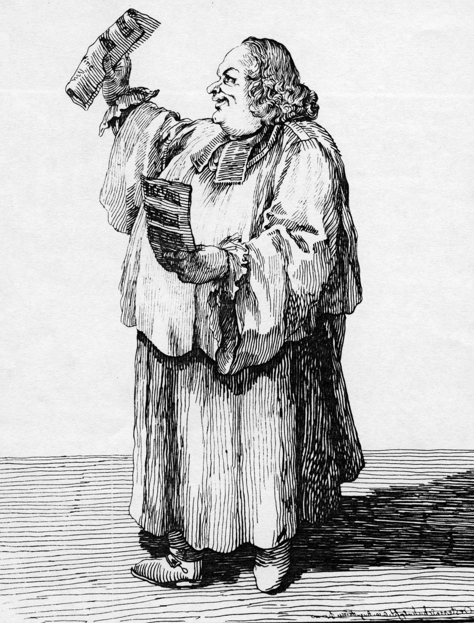 Vatikaanin Pietarin kappelin mestari, Mathias Oesterreichin printti, 1751 tekijältä Pier Leone Ghezzi