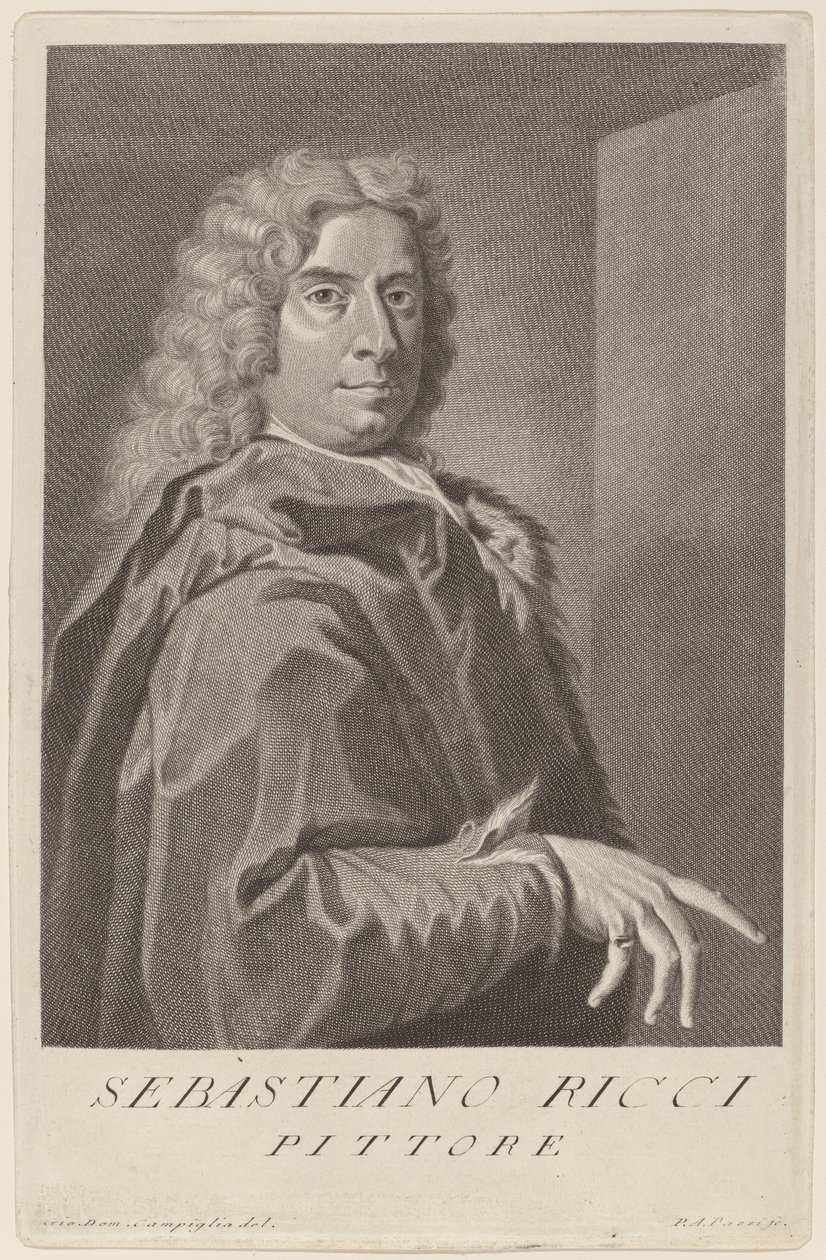 Sebastiano Ricci tekijältä Pier Antonio Pazzi after Giovanni Domenico Campiglia