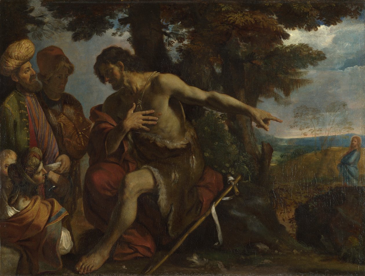 Pyhä Johannes Kastaja saarnaamassa erämaassa, n. 1640 tekijältä Pier Francesco Mola
