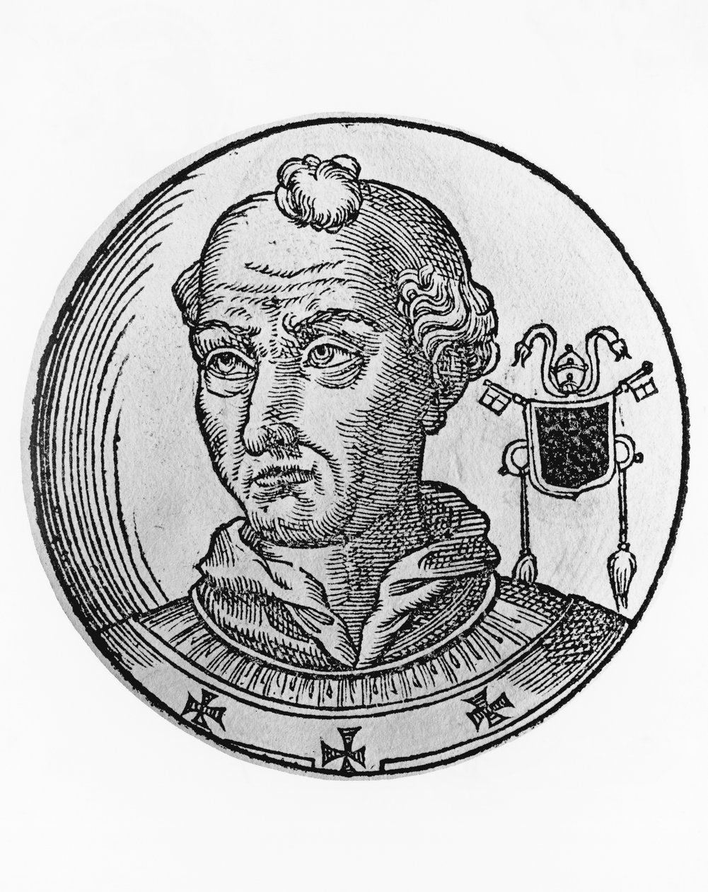 Adrianus II:n muotokuva (792-872) tekijältä Blaise Nicolas Le Sueur