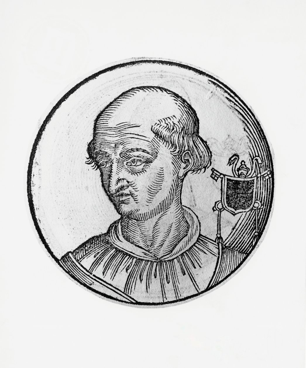 Benedictus VIII:n muotokuva (Theophylactus III, Tusculum, noin 980-1024). tekijältä Blaise Nicolas Le Sueur