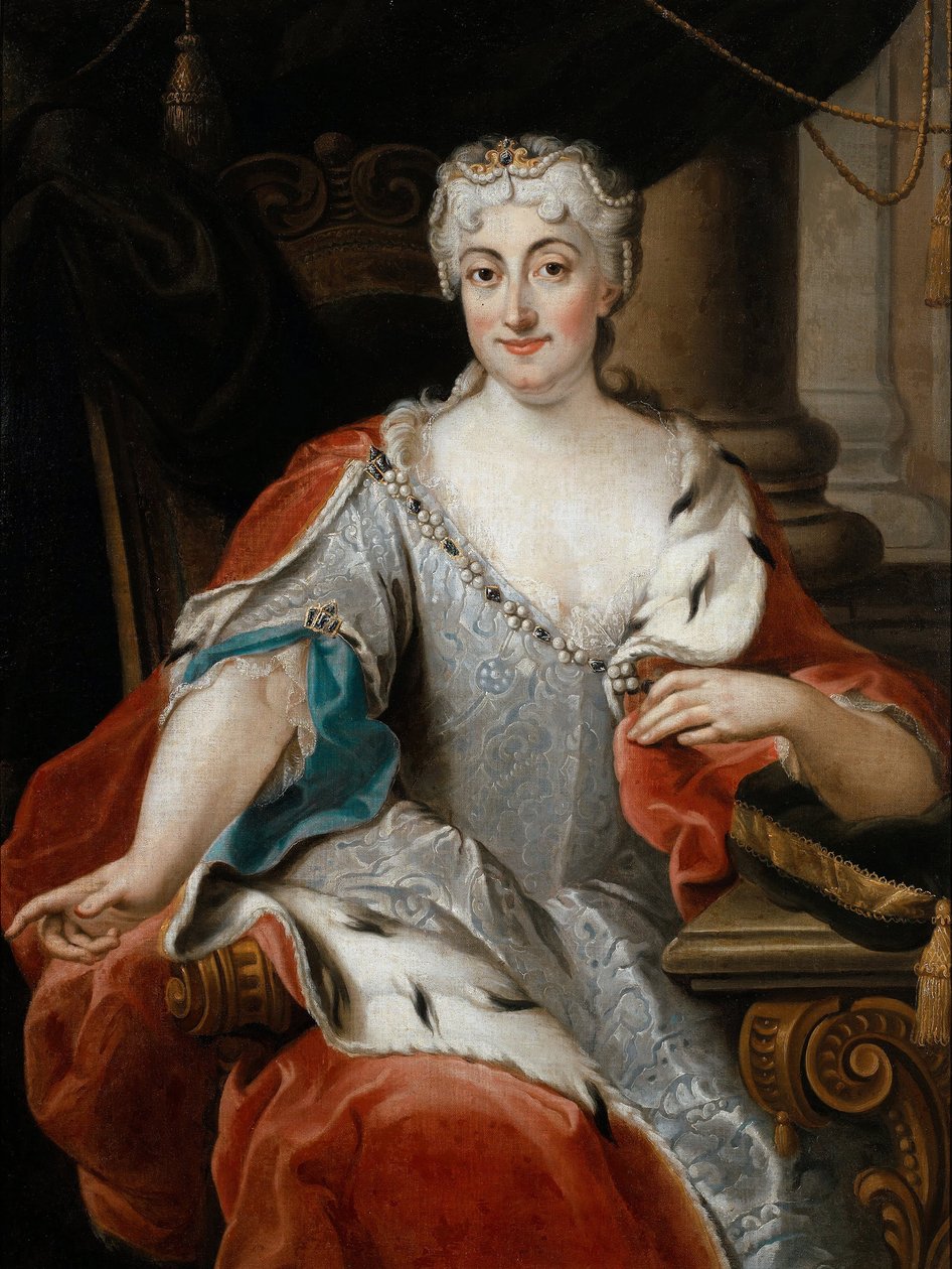 Marie-Clementine Sobieska (Marie Clementine) - Maria Clementina Sobieska (1702-1735) muotokuva - Ghezzi, Pier Leone (1674-1755) - noin 1735 - Öljy puulle - 115x86 - Wilanow Palace Museum tekijältä Pier Leone Ghezzi