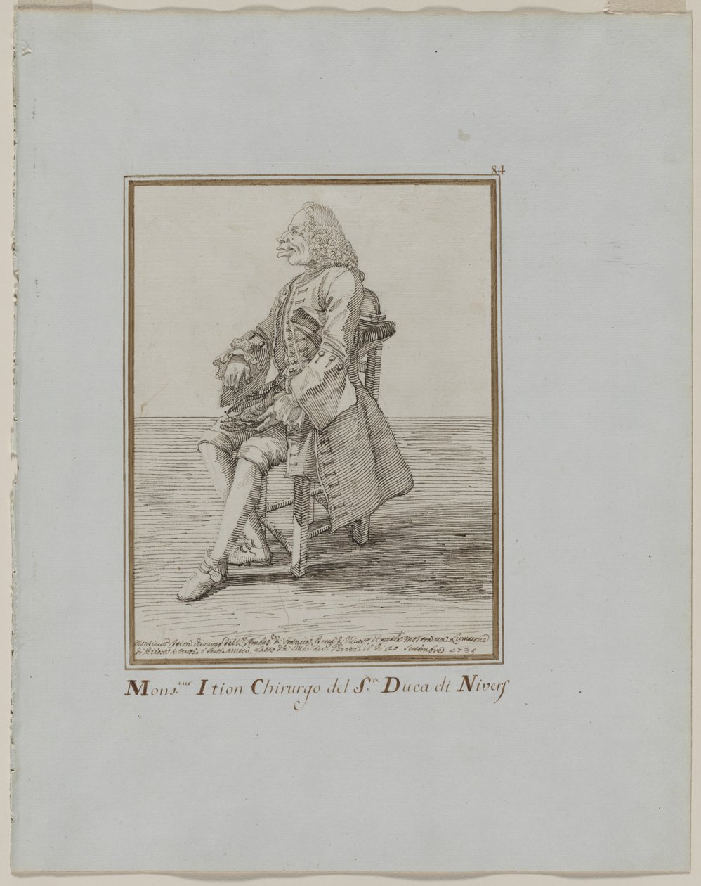 Monsieur Ition, sre:n kirurgi. Niversin herttua, 1749. tekijältä Pier Leone Ghezzi