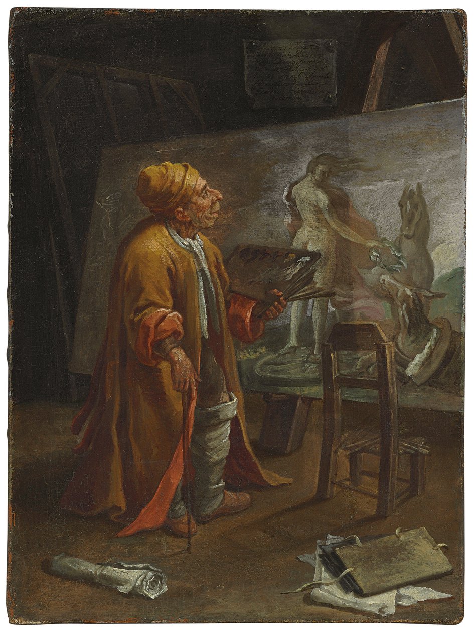 Paolo Matteis studiossaan tekijältä Pier Leone Ghezzi