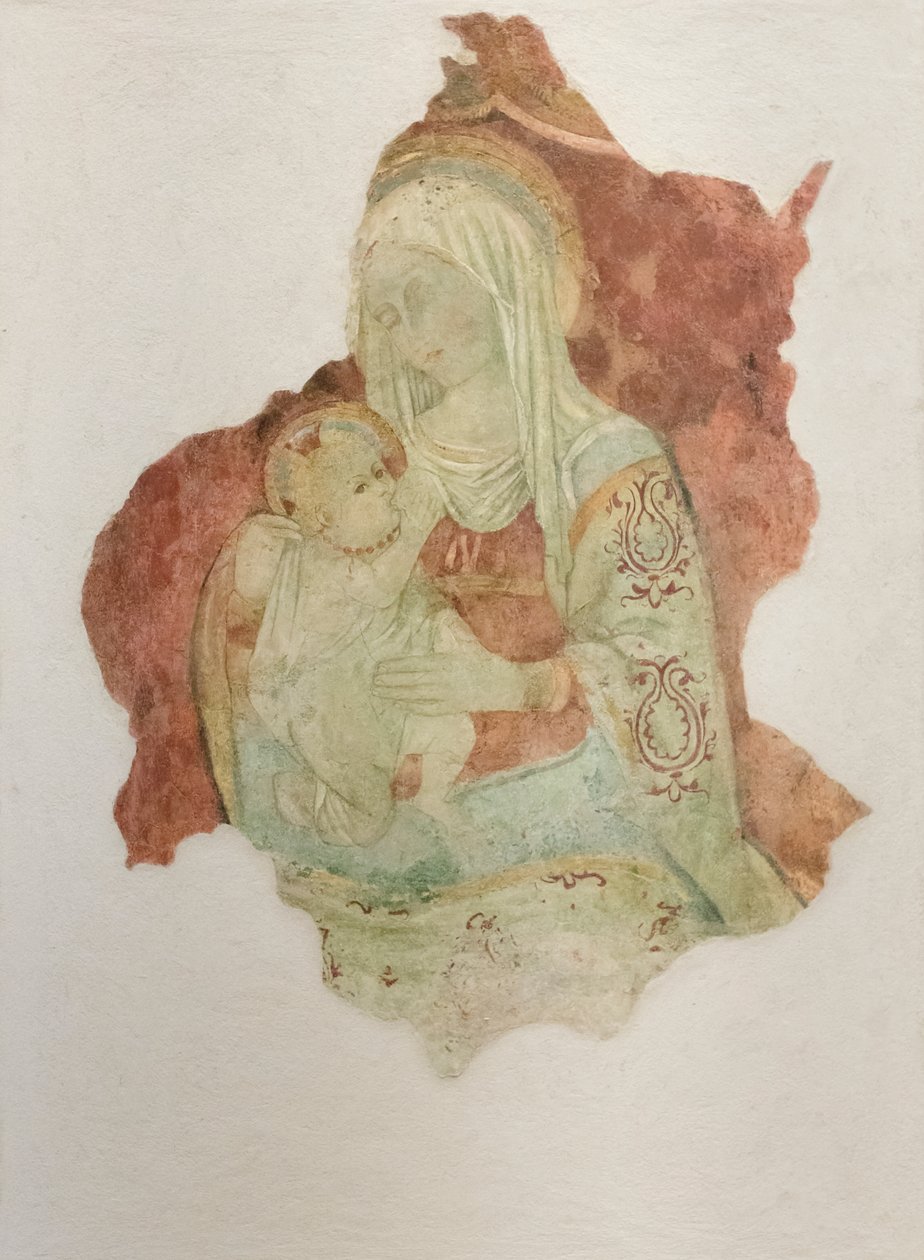 Äiti imettämässä lasta, noin 1476 (fresko siirretty kankaalle). tekijältä Pier Palma da Fermo