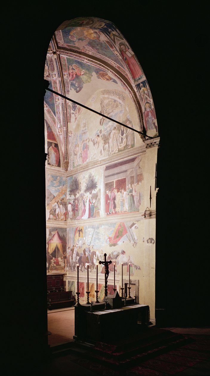 Apse Legend of the True Cross -syklillä, valmistui 1464 tekijältä Piero della Francesca