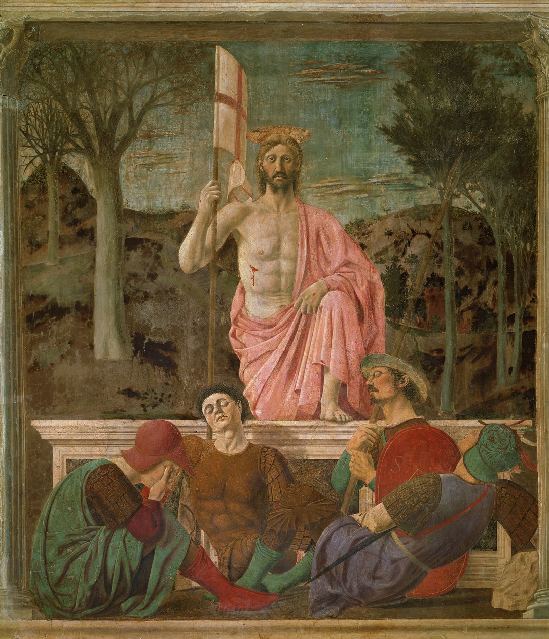 Ylösnousemus, noin 1463 tekijältä Piero della Francesca