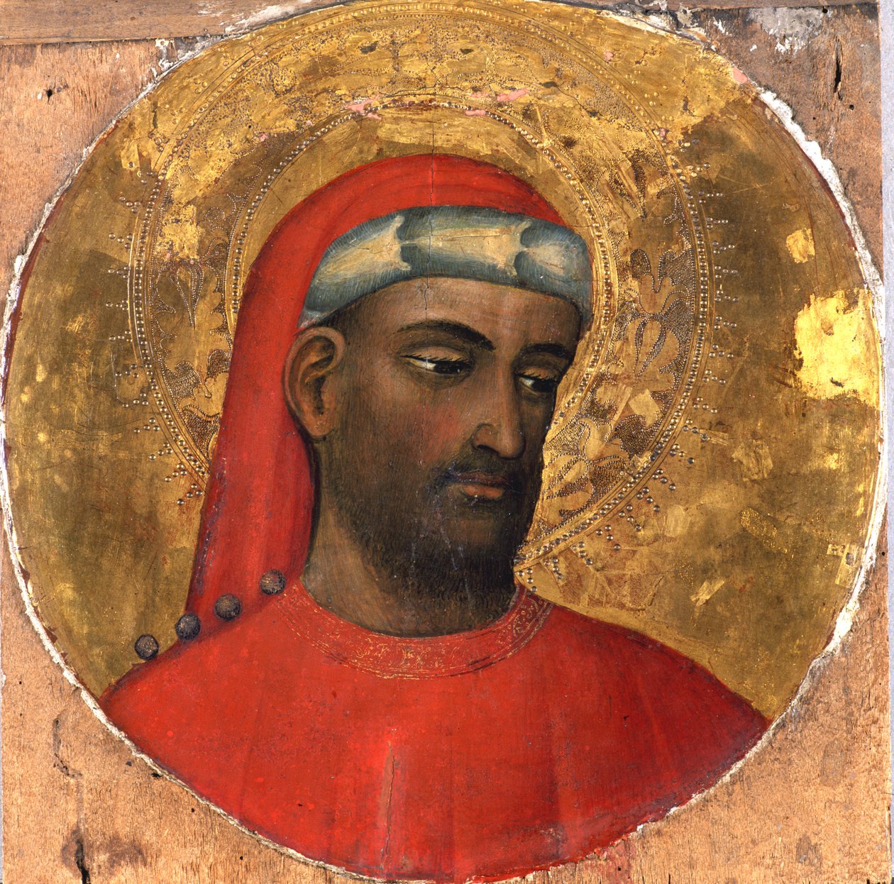 Tondo, jossa on muotokuva Pyhästä Kosmosta, ennen vuotta 1420 (tempera poppelilla) tekijältä Piero di Alvaro