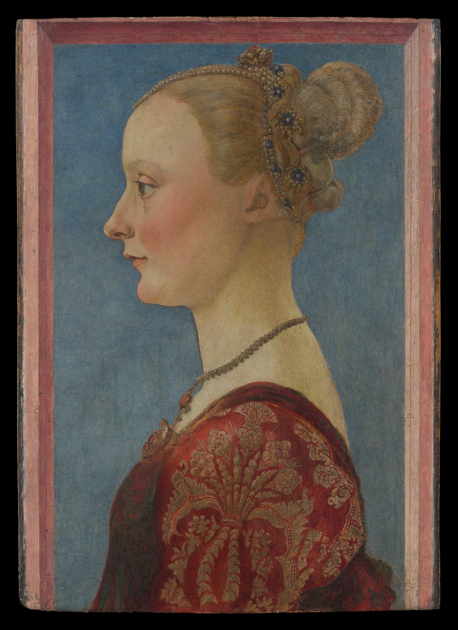 Naisen muotokuva, n. 1480 (tempera puulla) tekijältä Piero del Pollaiuolo