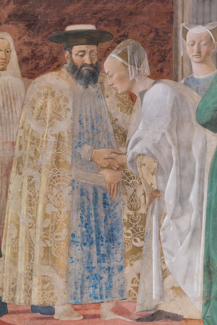 Ristin palvominen ja Salomon ja Saaban kuningattaren tapaaminen, yksityiskohta tekijältä Piero della Francesca
