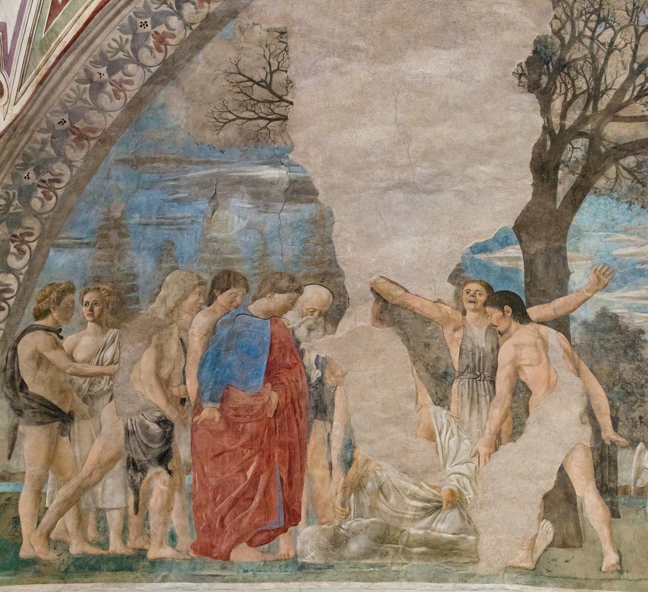 Aatamin kuolema (yksityiskohta) tekijältä Piero della Francesca