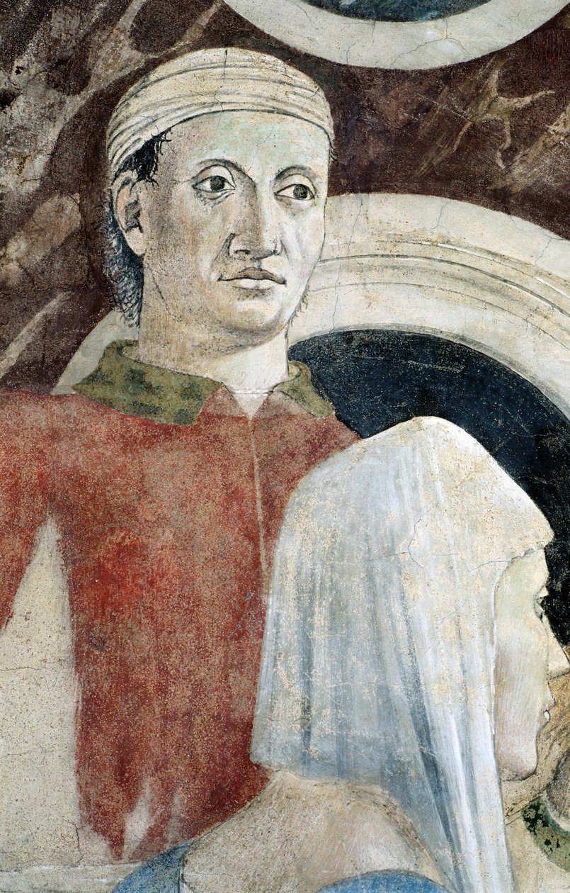 Yksityiskohta The Legend of the True Crossista, joka osoittaa todellisen ristin löytämisen ja vahvistamisen, kirjoittanut Piero della Francesca tekijältä Piero della Francesca