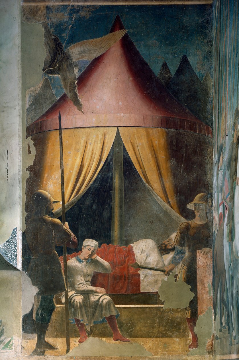 Todellisen ristin historia. Konstantinuksen unelma. (fresko, 1459-1466) tekijältä Piero della Francesca