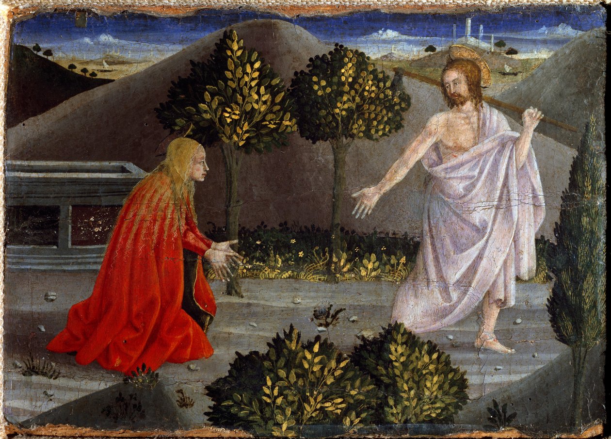 Noli me tangere. Armon polyptyykki. (Maalaus puulle tekijältä Piero della Francesca