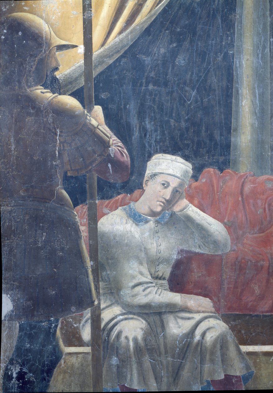 Constantinuksen unelma, valmistunut 1464 (yksityiskohta) tekijältä Piero della Francesca