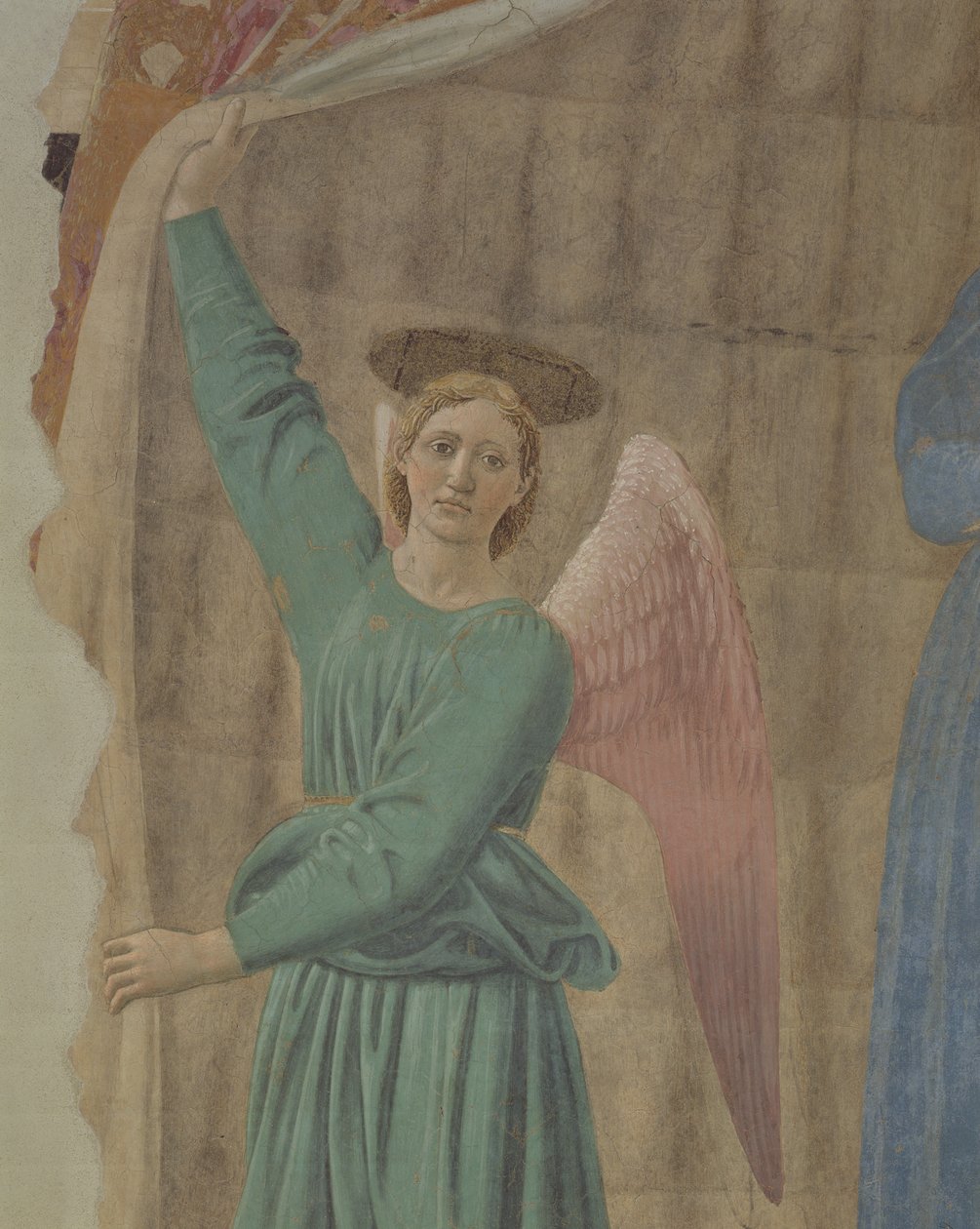 Madonna del Parto, n. 1450-70 (yksityiskohta) (kunnostuksen jälkeen) (katso myös 75561, 169194 ja 172471) tekijältä Piero della Francesca
