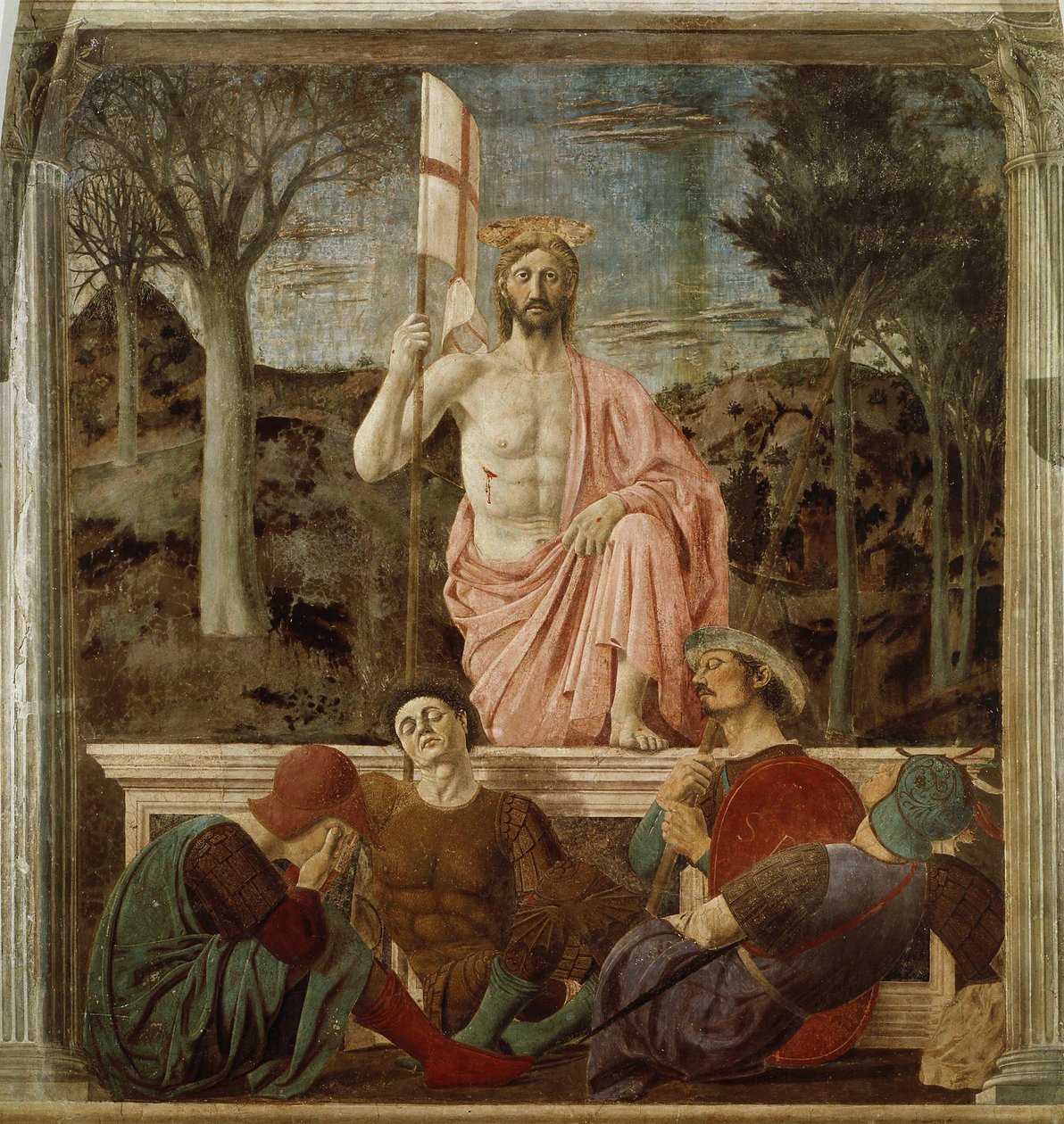 Ylösnousemus, noin 1460 tekijältä Piero della Francesca